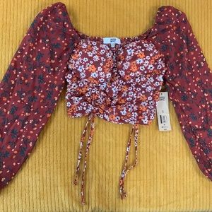 MADDEN NYC woven bra cup, crop top